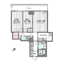 ローレルコート新宿タワー 7階 間取り図