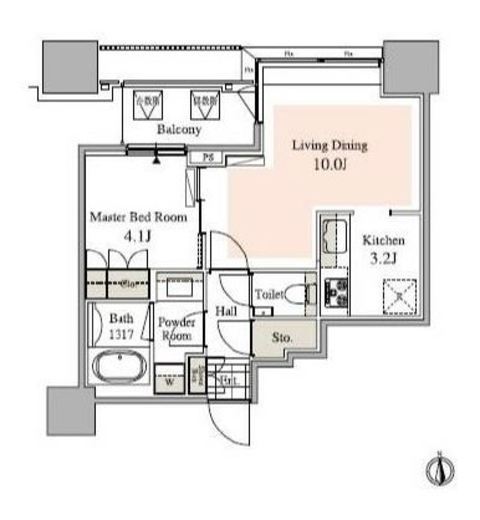 ブランズ愛宕虎ノ門 3109 間取り図