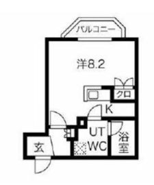 スパシエソリデ目黒 201 間取り図