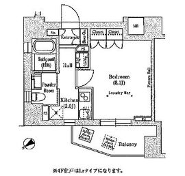 ソアラノーム大岡山 504 間取り図