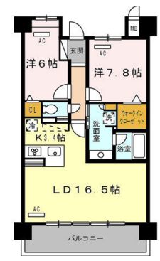 ロイヤルパークス豊洲 504 間取り図