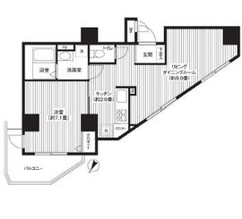 カスタリア初台 1205 間取り図