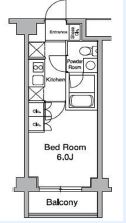 プラウドフラット目黒行人坂 305 間取り図