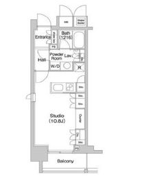 コンフォリア北参道 1409 間取り図