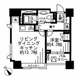 レジディア勝どき 903 間取り図