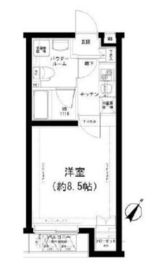 スパシエソリデ目黒 501 間取り図