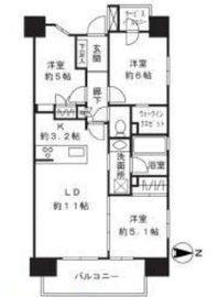 クリオ両国 5階 間取り図