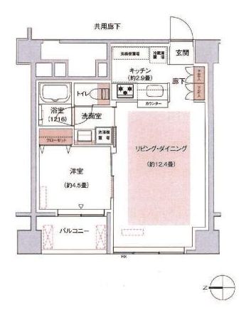 高輪グランドパームス 5階 間取り図