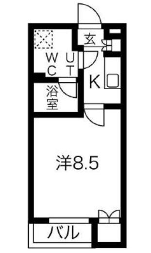 スパシエソリデ目黒 502 間取り図
