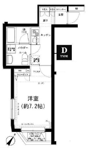 リヴシティ日本橋ネクステシア 206 間取り図