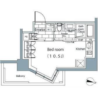 パークハビオ恵比寿 310 間取り図