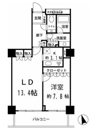 代官山アドレス ザ・タワー 13階 間取り図