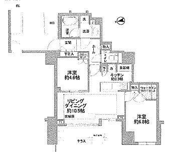 ブランズ麻布狸穴町 2階 間取り図