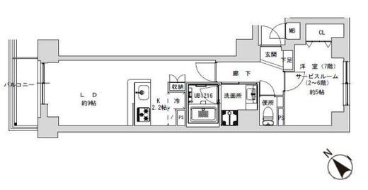 プライマル千石 701 間取り図