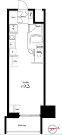 スクエアガーデン池袋 204 間取り図