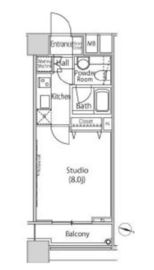 ファーストリアルタワー新宿 2202 間取り図