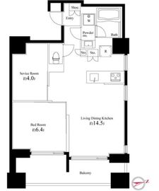 スクエアガーデン池袋 401 間取り図