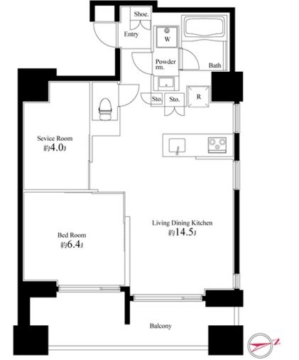 スクエアガーデン池袋 601 間取り図