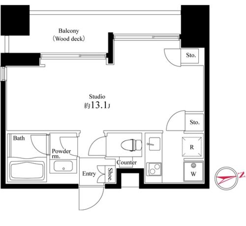 スクエアガーデン池袋 507 間取り図