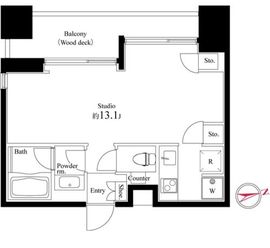 スクエアガーデン池袋 707 間取り図