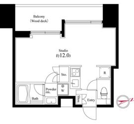 スクエアガーデン池袋 408 間取り図