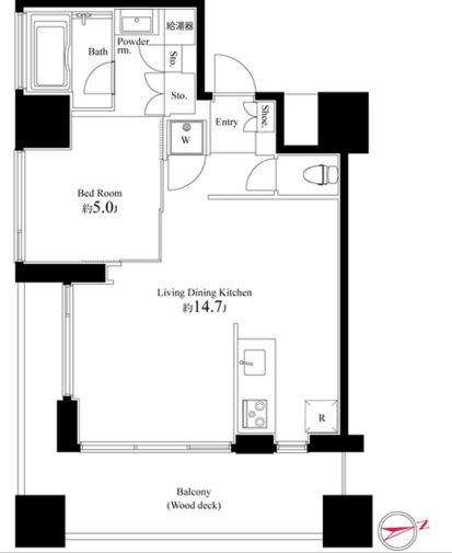 スクエアガーデン池袋 1103 間取り図