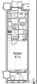 プライマル新宿若松町 605 間取り図