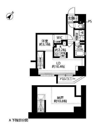 プレール・ドゥーク中目黒 101 間取り図