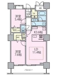 ロイヤルパークスタワー南千住 1908 間取り図