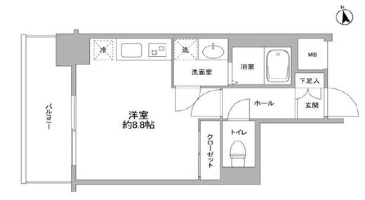 コンフォリア東池袋 1302 間取り図