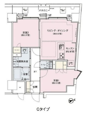 アンビエンテ駒込 809 間取り図