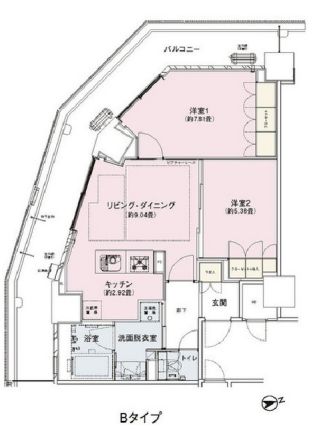 アンビエンテ駒込 702 間取り図