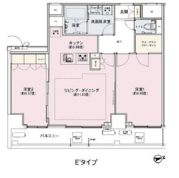 アンビエンテ駒込 911 間取り図