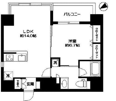 シティスパイア新川 1003 間取り図