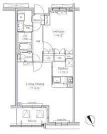 ヒューリックコート元代々木 122 間取り図