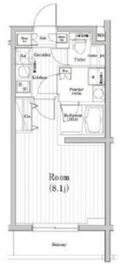 プレミアムキューブ三宿 4階 間取り図