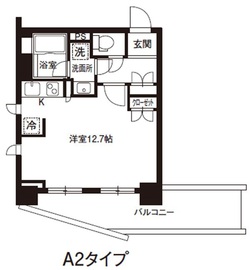 レジディア御茶ノ水 1306 間取り図