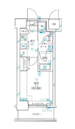 ガリシア浜松町 7階 間取り図