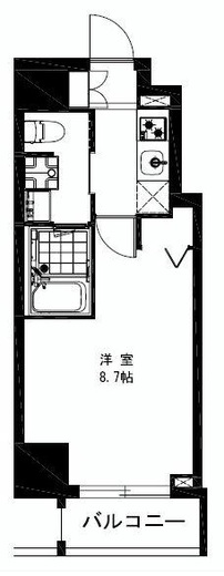 プレール・ドゥーク中目黒 1102 間取り図
