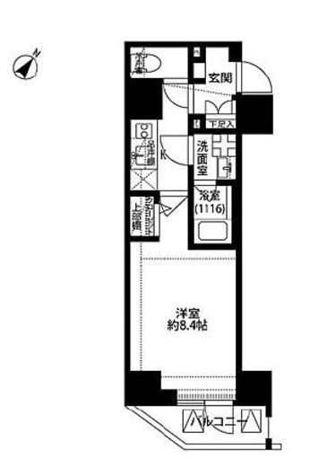 プレール・ドゥーク中目黒 203 間取り図