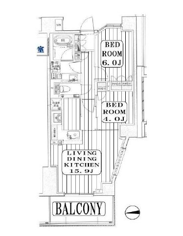 クレヴィア神楽坂 3階 間取り図