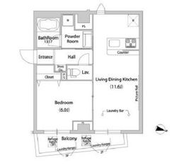 ハウスアヴェニュー柿の木坂 204 間取り図