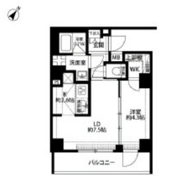 プレール・ドゥーク中目黒 102 間取り図