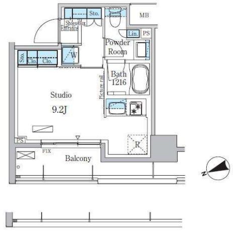 パークアクシス本所吾妻橋 701 間取り図