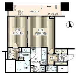 芝パークタワー 5階 間取り図