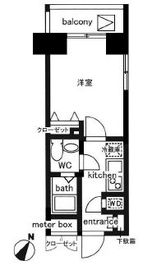 レジディア日本橋人形町2 406 間取り図