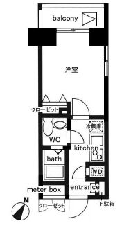 レジディア日本橋人形町2 508 間取り図