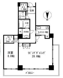 恵比寿ガーデンテラス壱番館 21階 間取り図