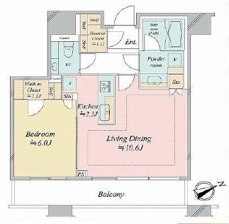 パークコート虎ノ門愛宕タワー 11階 間取り図