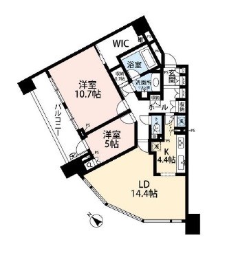 パークコート恵比寿ヒルトップレジデンス 5階 間取り図